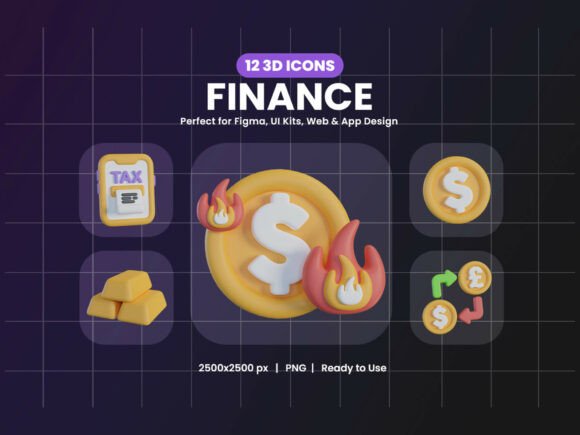 Finance 3D Icon Pack