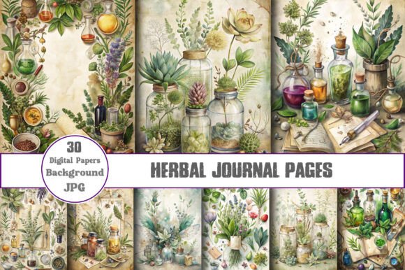 Herbal Journal Pages: Awaken Your Creativity with Versatile Graphic Designs