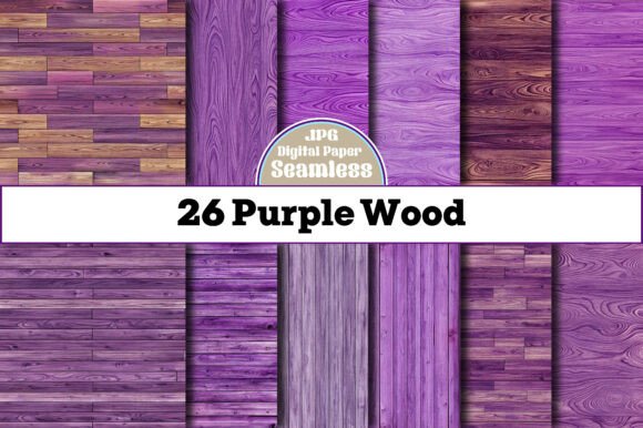 Seamless Purple Wood Digital Papers
