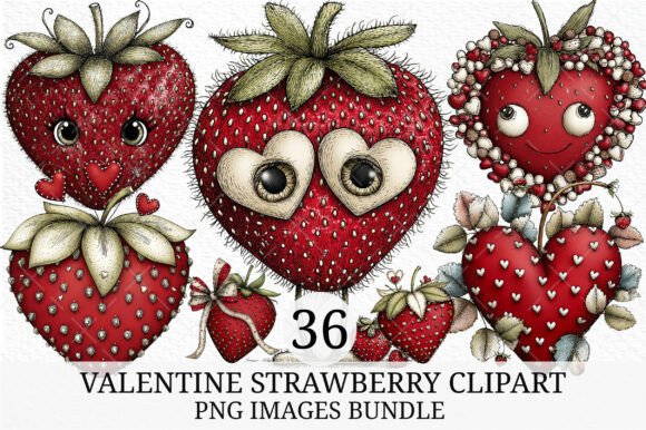 Valentine Strawberry Clipart: A Sweet Addition to Your Creative Projects