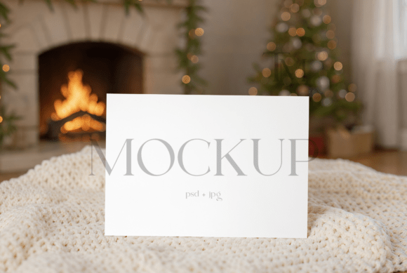 Winter 5x3.5 Card PSD Mockup: A Professional Tool for Seasonal Design